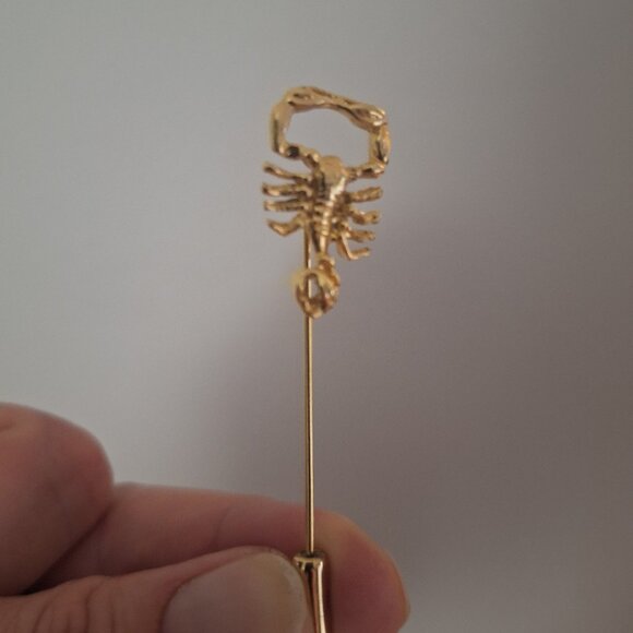 Vintage Crab Gold Tone Stickpin - Picture 2 of 3